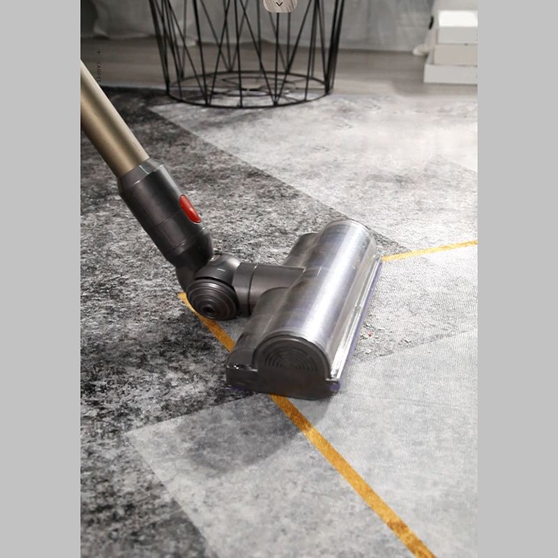 White Tone Comfort Area Carpet Polyester Gradient Traces Indoor Rug Easy Care Carpet for Living Room