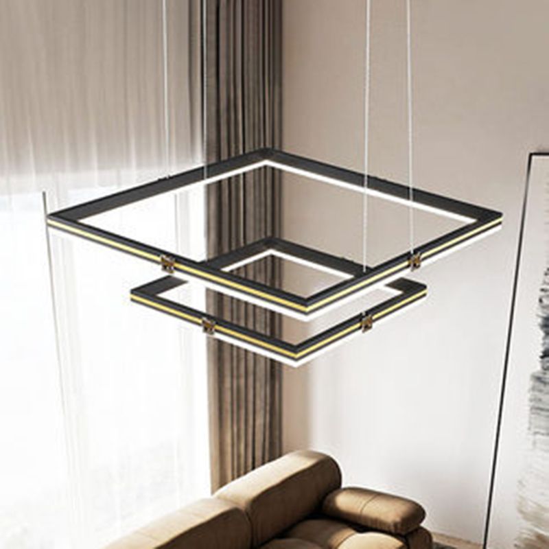 Luz de colgante de techo de múltiples capas de múltiples lámparas acrílicas modernas
