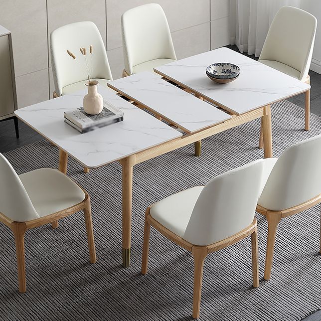 Stone 4-foot Dinette Table Traditional Luxury Extendable Dining Table for Home