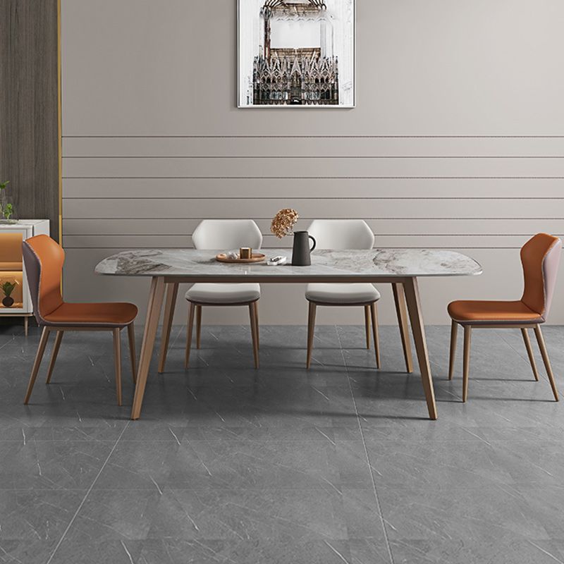 Glam 1/2/5/7 Pieces Dinette Set with Sintered Stone Top Rectangle Dining Table Set