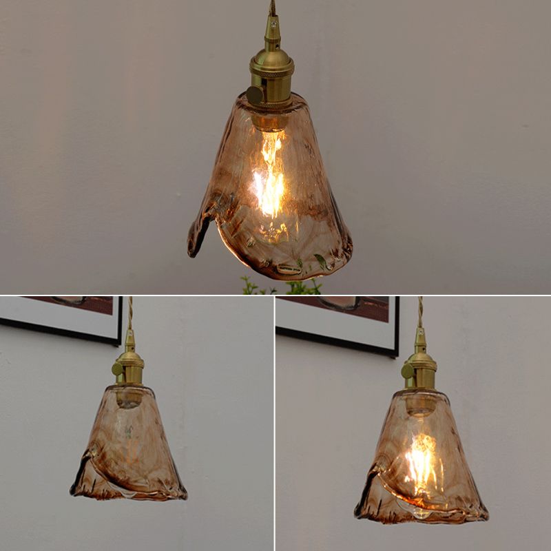 Lampada a sospensione industriale a 1 illuminazione a sospensione con tonalità di vetro