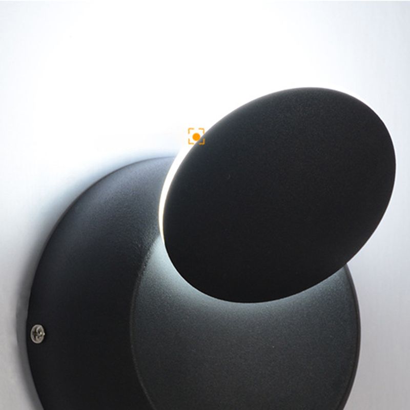 Luz de pared de metal de estilo nórdico Round Rotatable 5.5 "de pared de pared de ancho para dormitorio