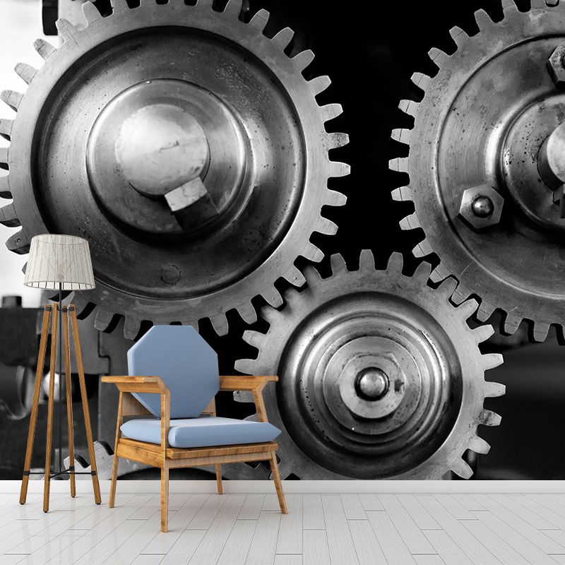 Horizontal Photography Metal Gear Mural Decorative Wallpaper Wall Murals