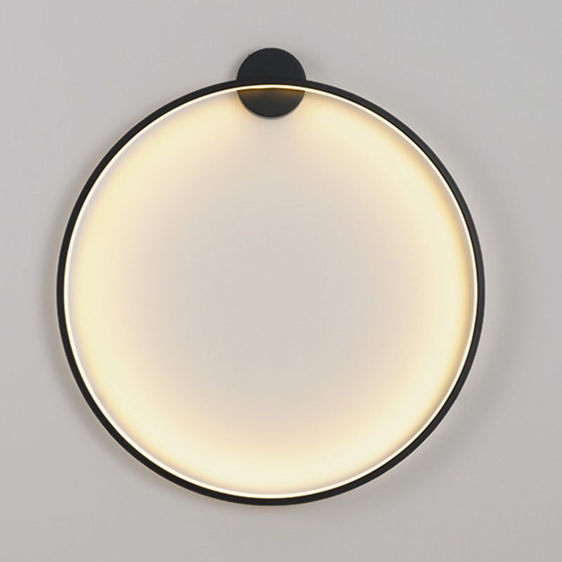 1 leggero illuminazione da parete in stile moderno in stile moderno per parete rotonda minimalista per letto per camera da letto
