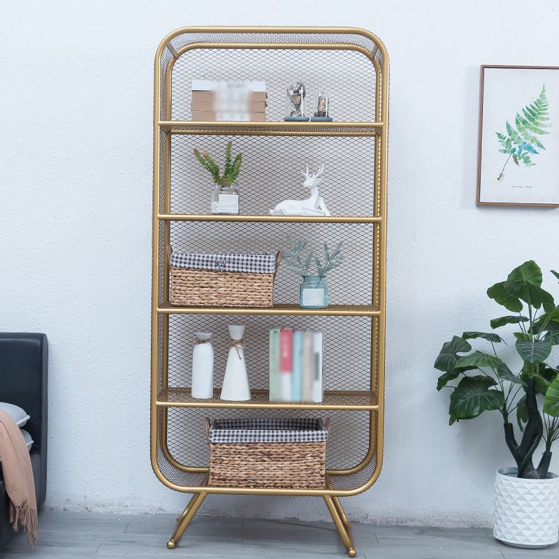 Industrial Metal Bookcase Shelf Closed Shelves for Study Room