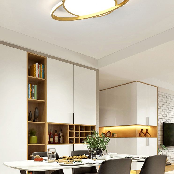 Lámparas de techo empotradas modernas de acrílico con luz empotrada Saturno para dormitorio