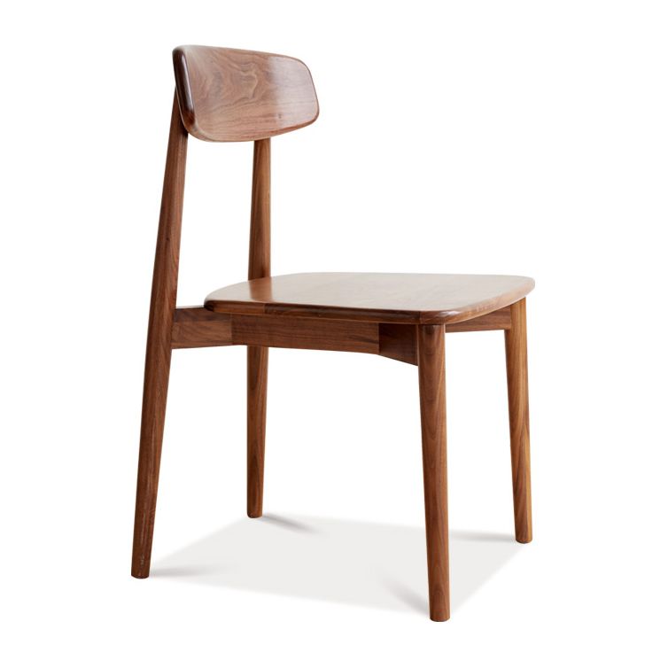 Indoor Contemporary Solid Wood Open Back Armless Dining Side Chair