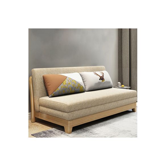 32" Wide Contemporary Sofa Futon Mustard Fabric Sleeper Sofa