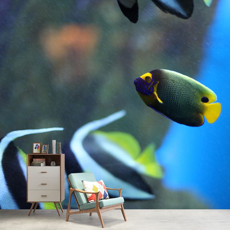 Tropical Beach Seabed Mural Wallpaper Mildew Resistant for Bedroom