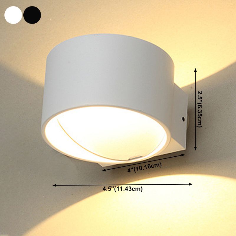 Contemporary Style Cylinder Wall Mounted Light Metal 2 Lights Wall Washer Sconce