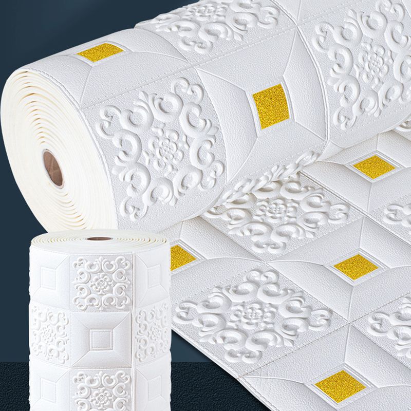 Modern 3D Embssed Wall Ceiling Peel and Stick Waterproof Wall Paneling