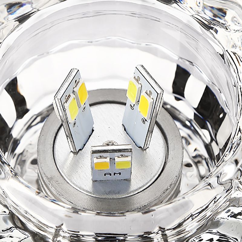 Plafoniera a LED in cristallo Plafoniera moderna da incasso per corridoio con foro 2-3,5 '' dia