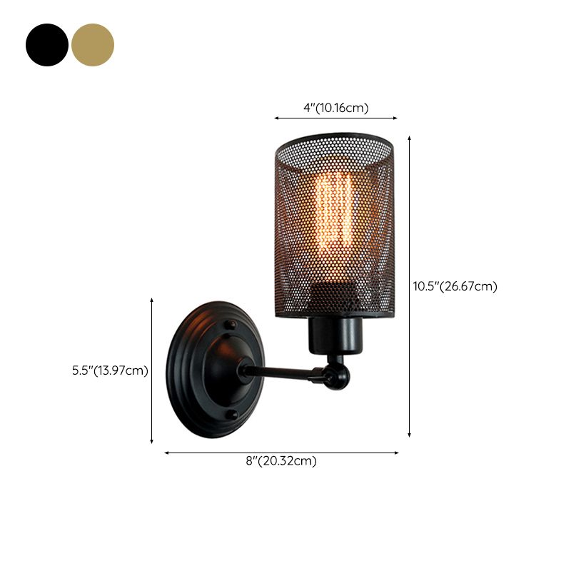 1 Light Wall Mount Light Fixture Industrial Wall Mounted Lighting for Living Room