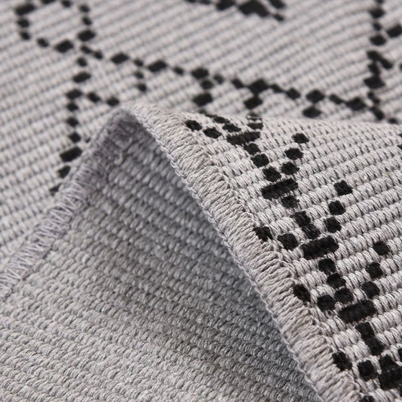 Dark Color Bohemia Rug Cotton Lattice Print Rug Pet Friendly Machine Washable Carpet for Great Room