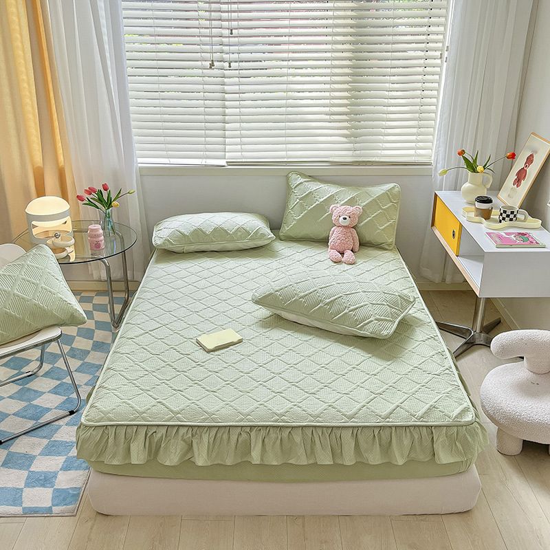 Water Resistant Fitted Sheet Solid Color Sheet 1 Piece Bed Sheet