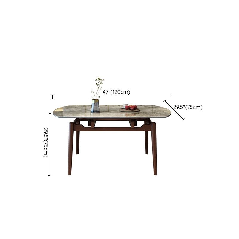 Sintered Stone Top Table Extendable Dining Table for Kitchen