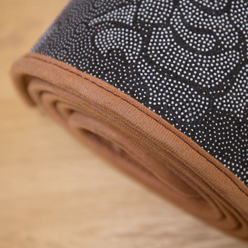 Dark Brown Diamond Rug Polyester Modern Rug Washable Rug for Drawing Room