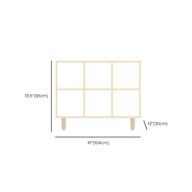 Natural Standard Bookshelf Wooden Contemporary Bookcase with Shelves