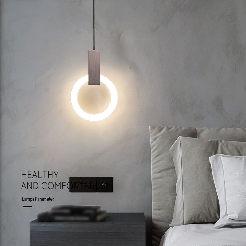 Circle Modern Hanging Light Kit Acrylic LED Pendant Light for Dining Room