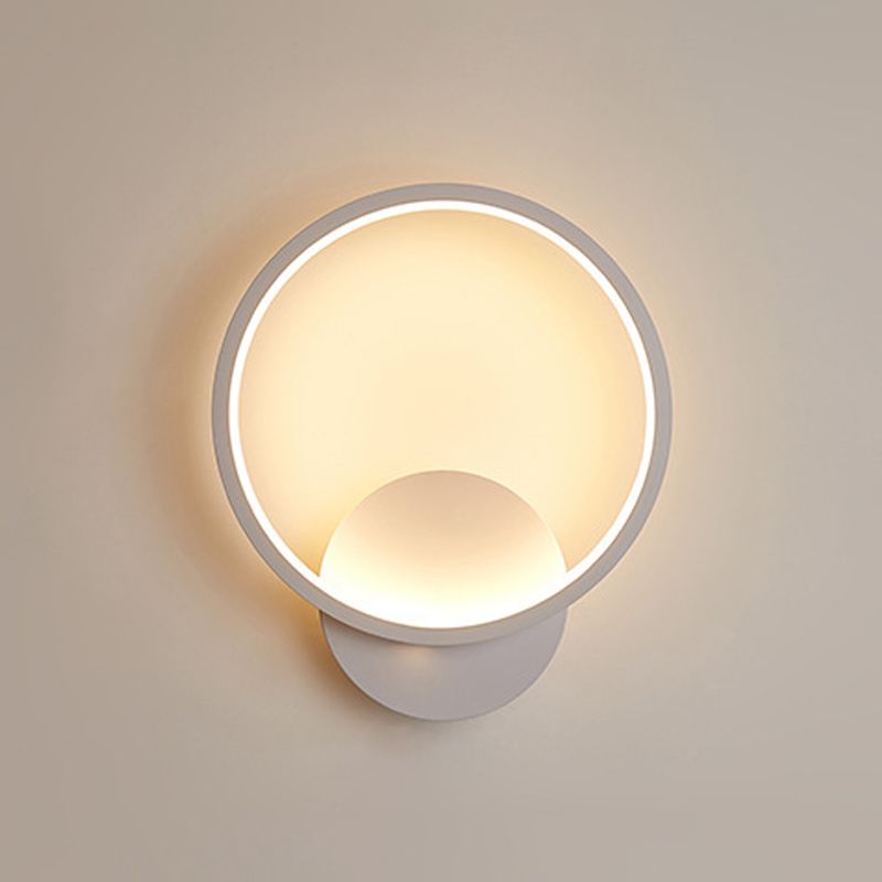 Single Modern White/Black Wall Mounted Sconce Unique Wall Light for Bedroom