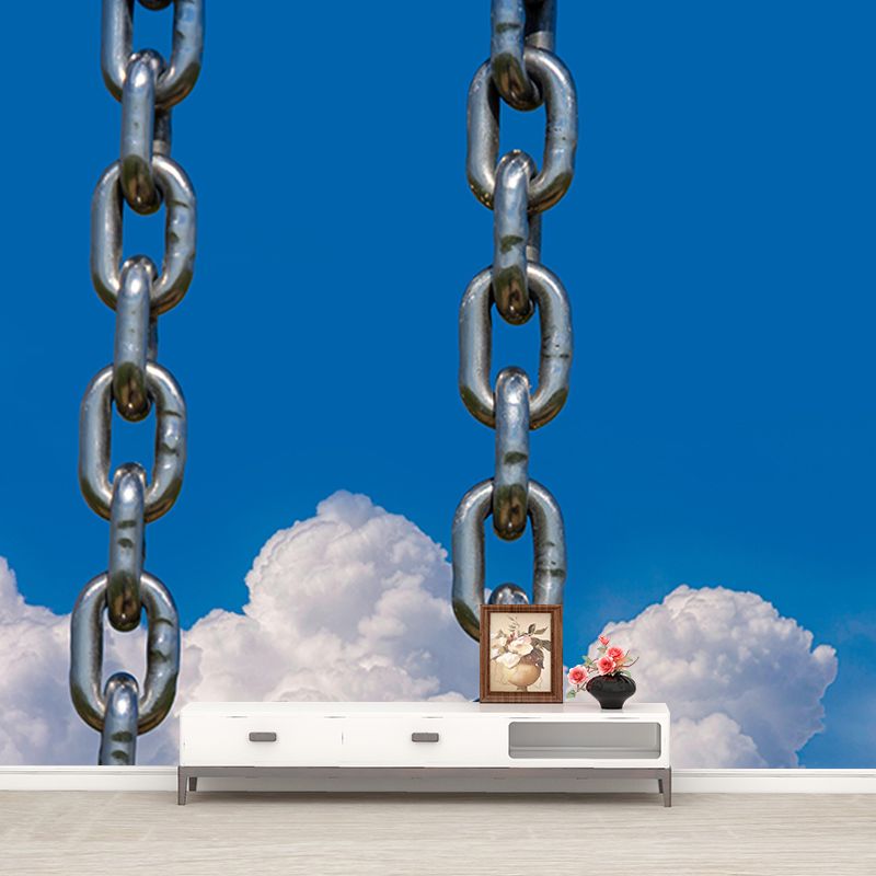 Metal Scene Environment Friendly Decorative Mural Industrial Mural Wallpaper