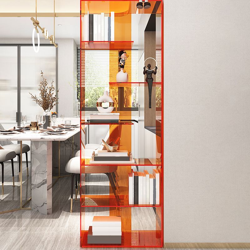 Contemporary Open Back Standard Bookshelf Acrylic Bookcase for Study Room