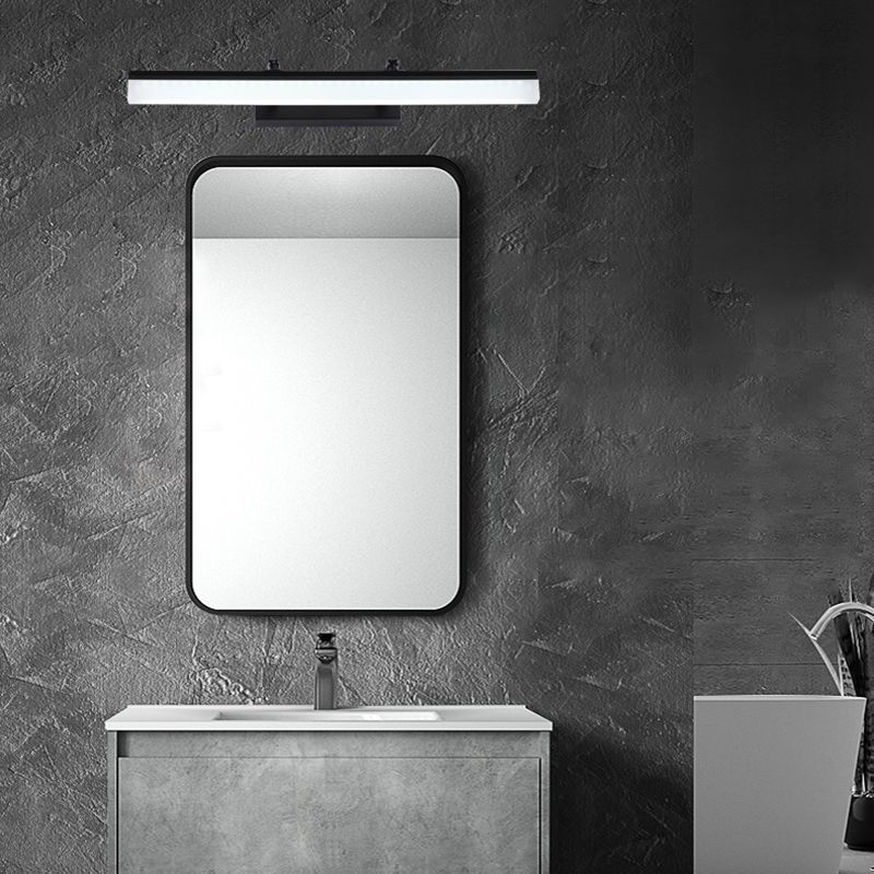 Metal Swing Arm Shape Wall Light Modern Style 1 Light Mirror Wall Mount Light