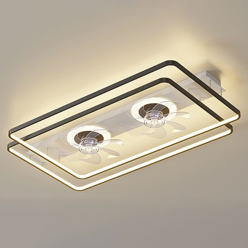 Géométrie de la lampe de la lampe à fans de plafond de style simple moderne