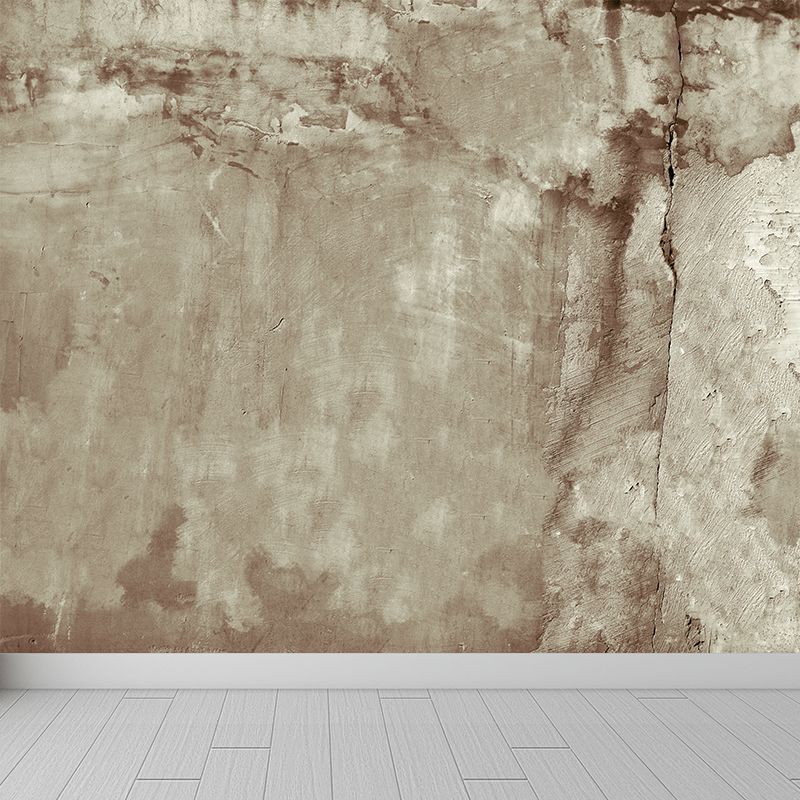 Smooth Big Pastel Mural Cyberpunk Aged Brick Look Wall Covering, Made to Measure