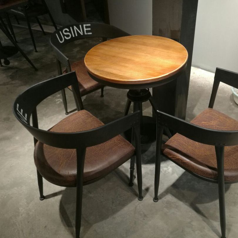 Chaise de salle à manger industrielle 21 '' Plaide latéral à dos ouvert de largeur avec des jambes en métal pour un usage domestique