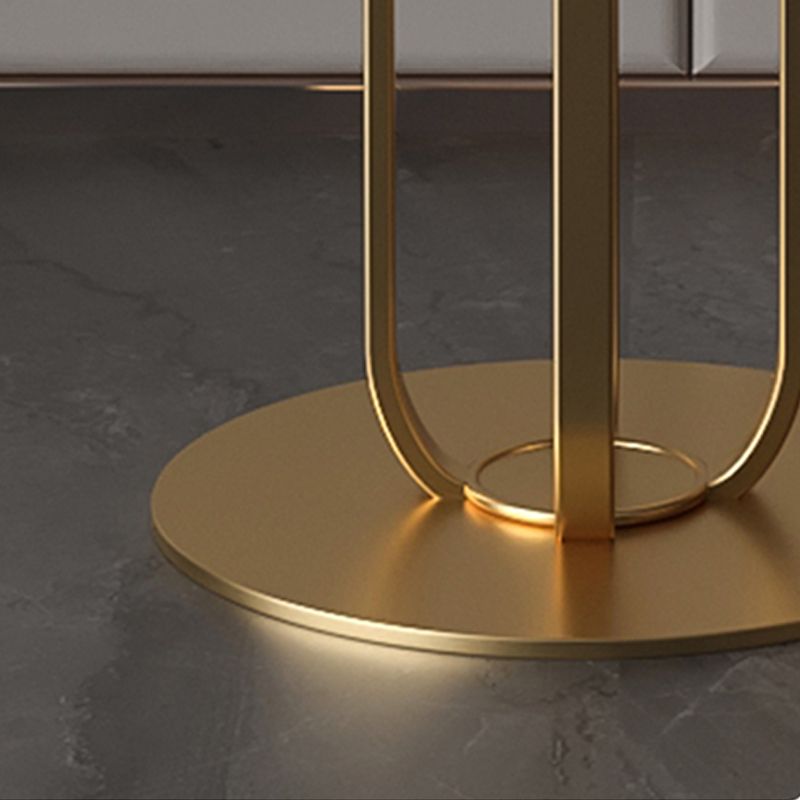 Minimalist Round Corner Table Modern Slate Pedestal Sofa Side Table