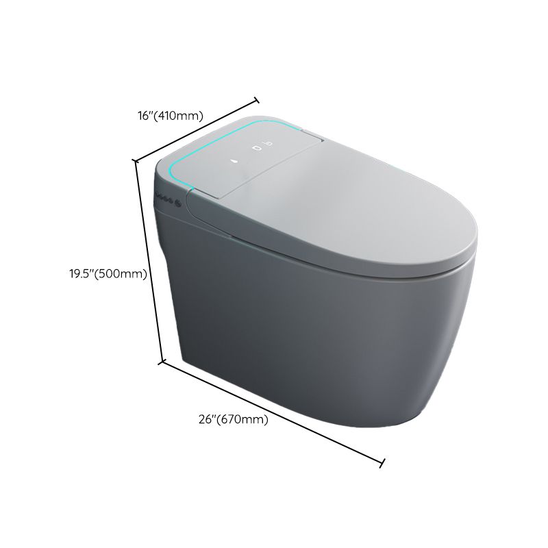 Concealed Tank Modern Toilet Heated Seat One-Piece Flush Toilet with Slow Close Seat