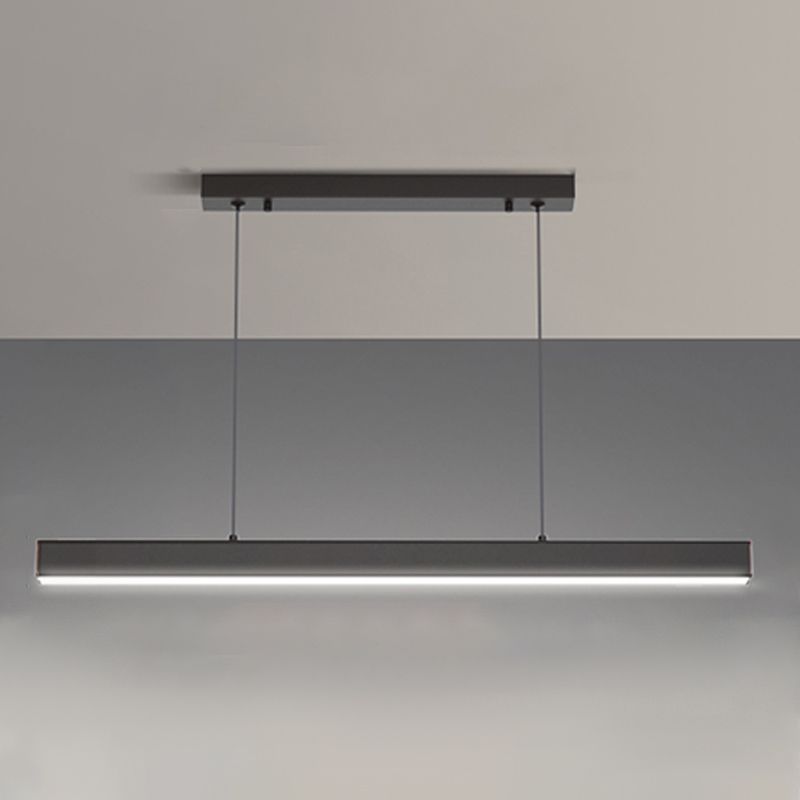 Esszimmer moderne Inselleuchte Schwarzes lineares Aluminium -Anhänger Licht