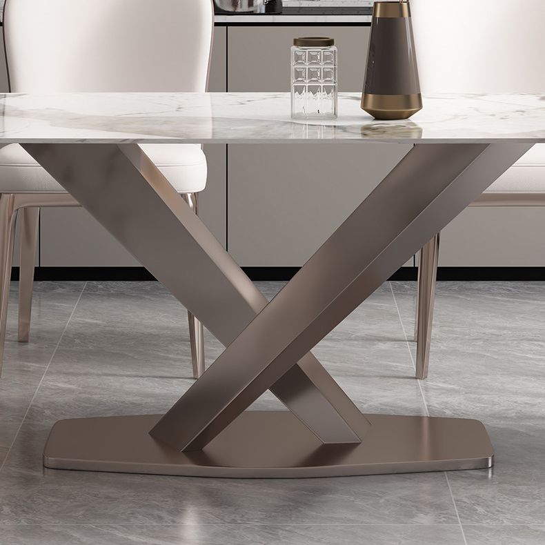 Contemporary Rectangle Table Set 1/4/5/6/7 Pieces Dining Set for Kitchen