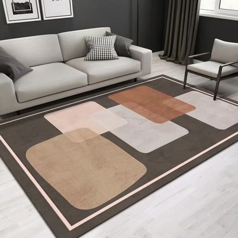 Geometric Indoor Rug Modern Area Rug Polyester Carpet for Living Room