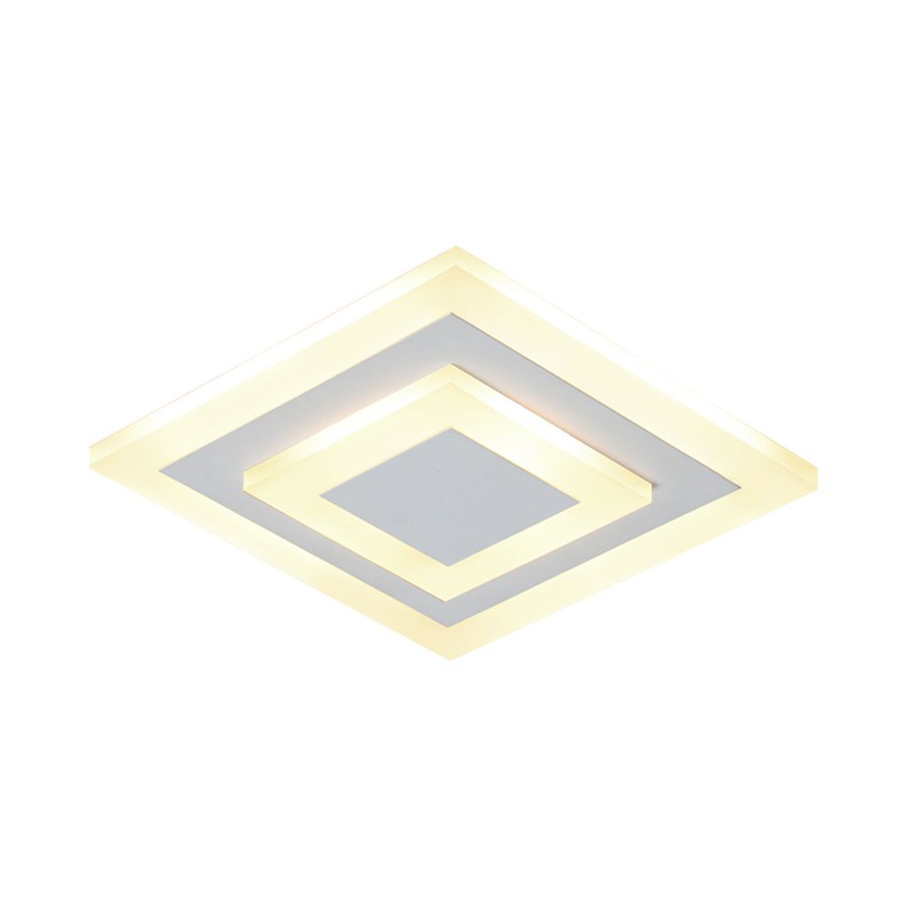 Luz de techo empotrada de forma cuadrada, lámpara de techo acrílica elegante y moderna para cocina de pasillo