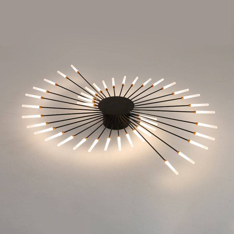 Soporte empotrado moderno lineal de acrílico de Sputnik de las luces de techo rasantes de la sala de estar LED
