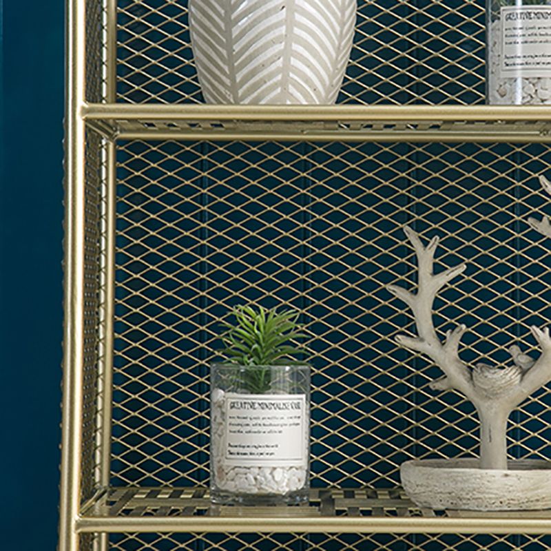 Etagere Closed Back Shelf Bookcase Vertical Metal Book Shelf for Home