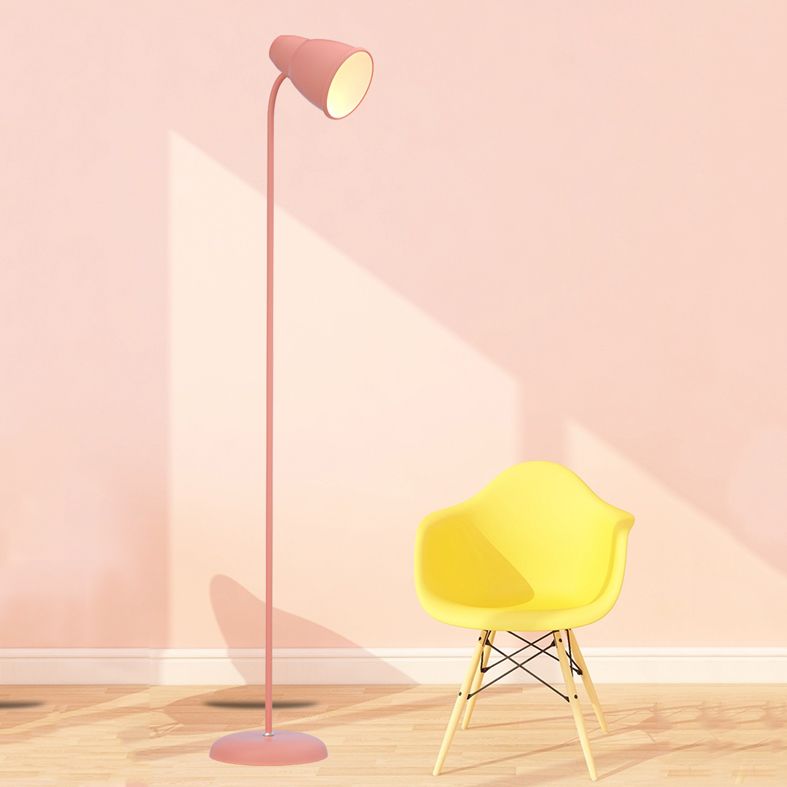 Macaron hoorn gevormd staande lamp Metallic 1 lamp slaapkamer leesvloer licht licht