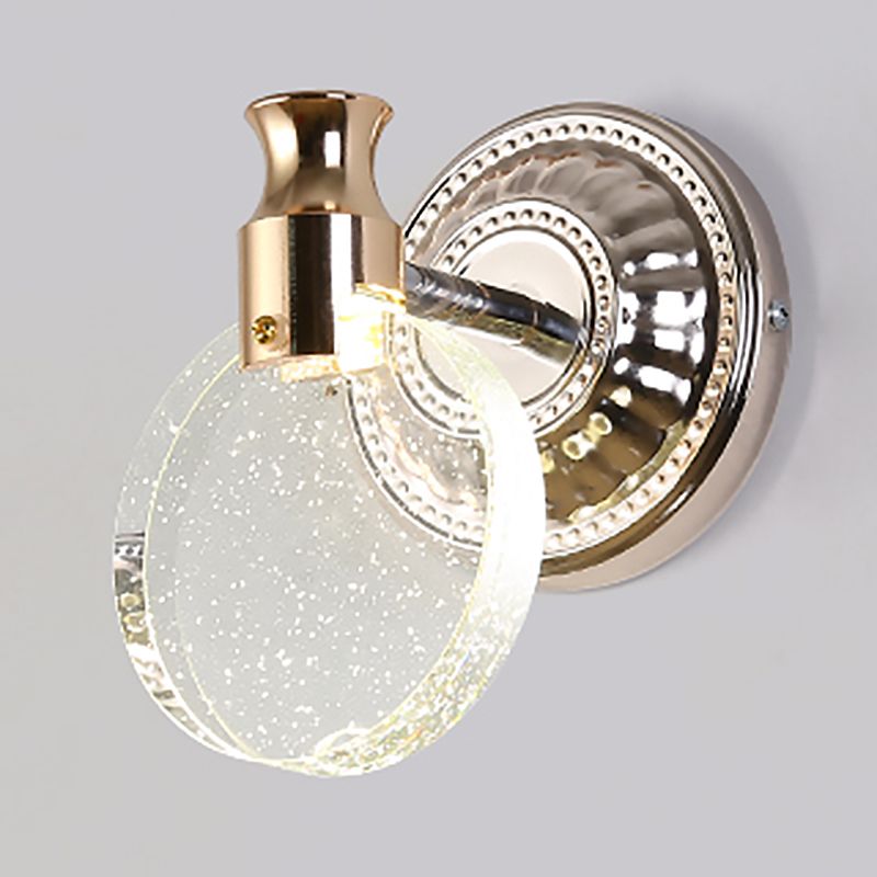 Modern Style Mirror Light Multi-head LED Vanity Light with Crystal for Toilet