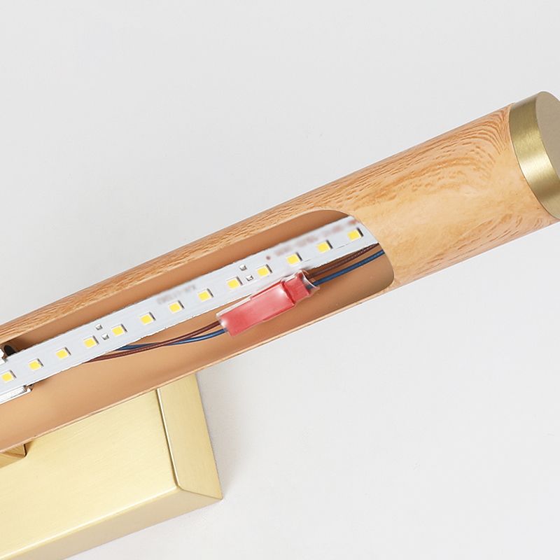 Horizontale Metallwandbeleuchtung Moderne LED -Holzwandhalterung Leuchte Leuchte Leuchte