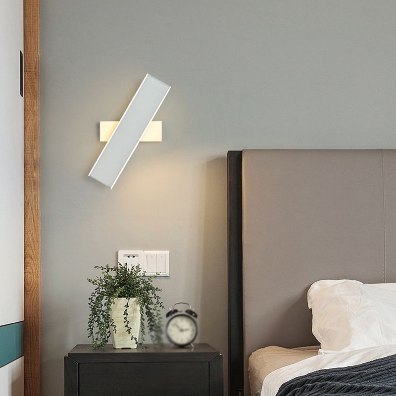 Modern Wall Mount Light 1-Light LED Rotatable Wall Light with Acrylic Shade for Bedside