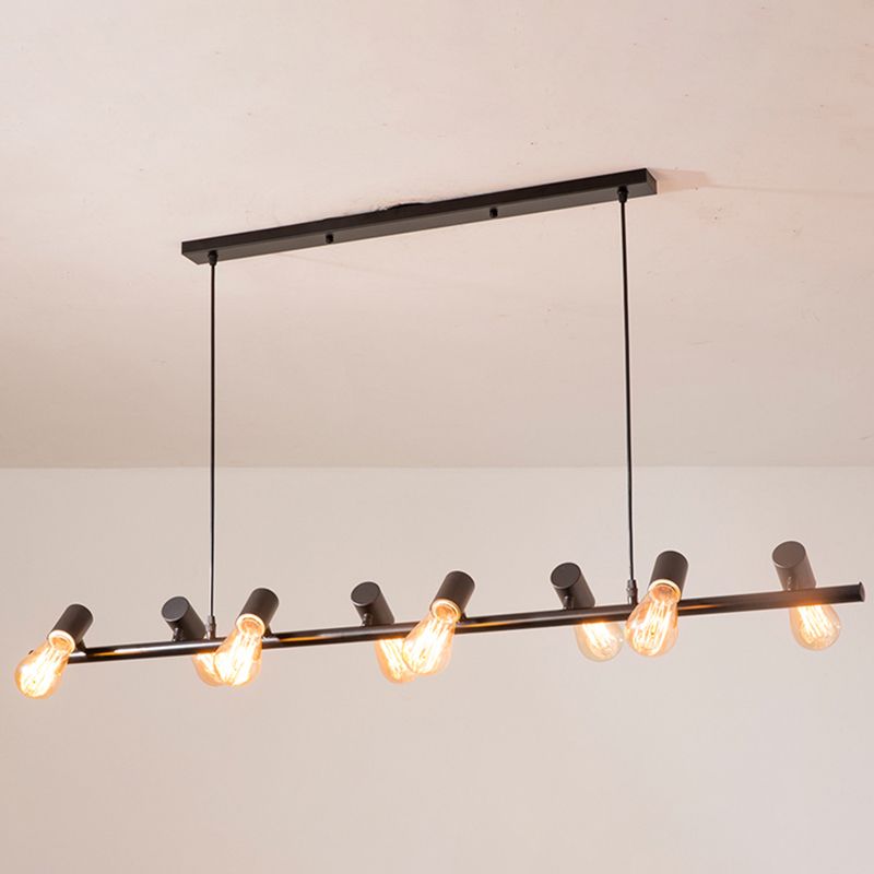 Industrial Hanging Lamp Black Kitchen Island Light with Metal