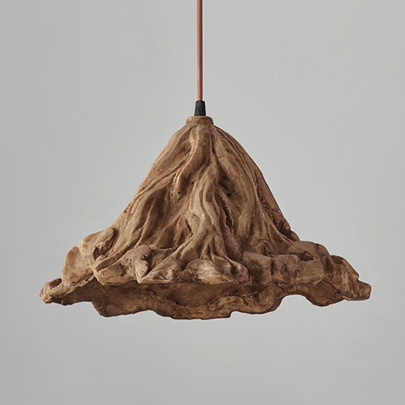 Décor décor lotus feuille en forme de pendentif en résine à manger lampe de suspension de plafond