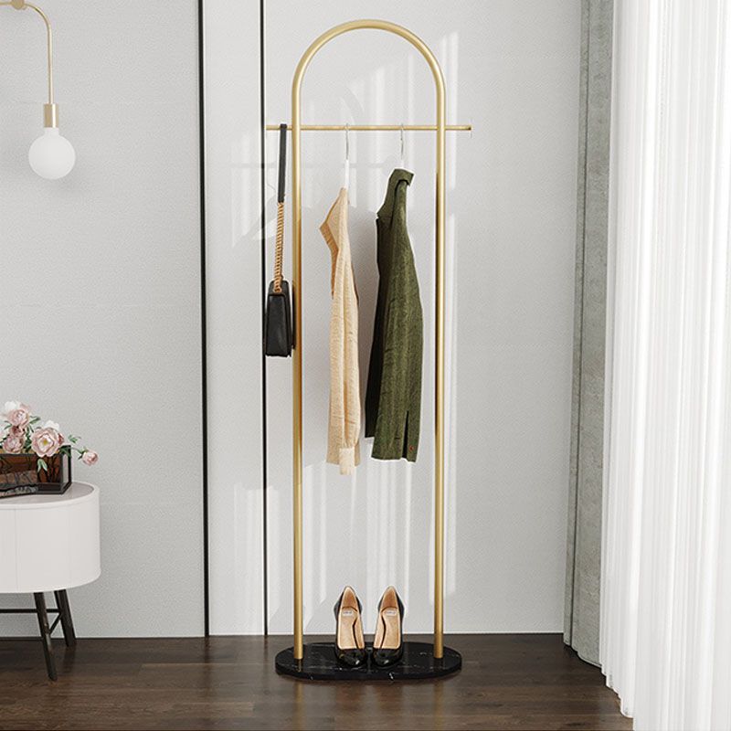Glam Metallic Coat Hanger U-Shape Free Standing Coat Rack for Bedroom