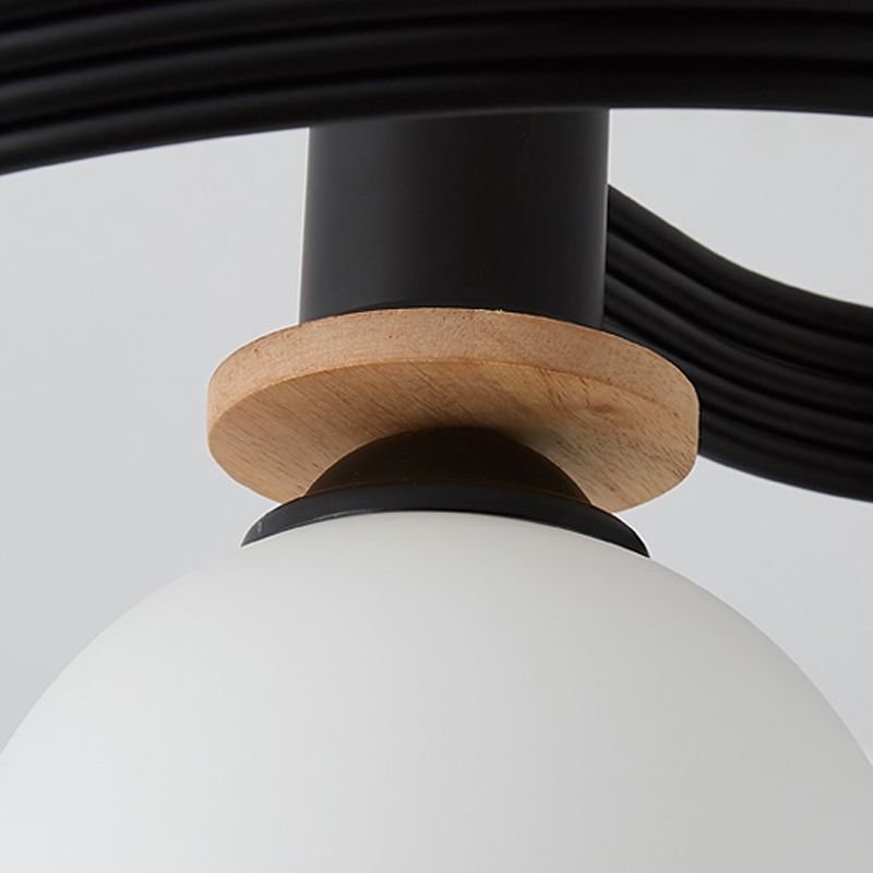 6-lichts kroonluchter licht Macron glazen hanglamp voor woonkamer