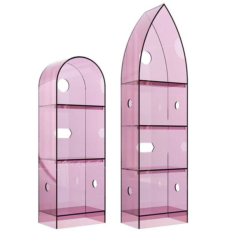 Modern Closed Back Standard Bookshelf Acrylic Bookcase for Study Room