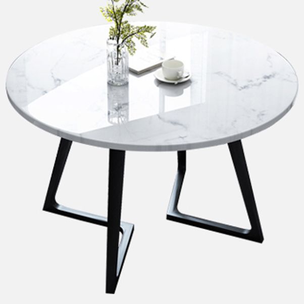 Mesa de piedra con pedestal doble, mesa de comedor de estilo industrial para interiores