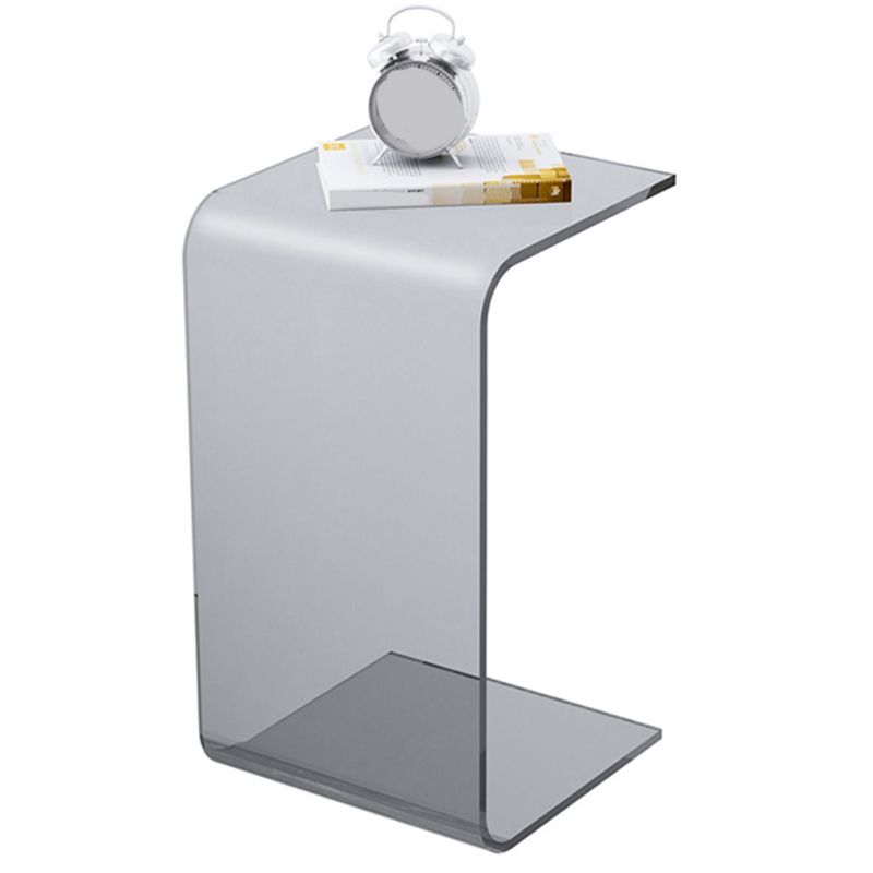 Modernistic C-Shape Sofa Side Accent Table Acrylic Bedroom Corner Table