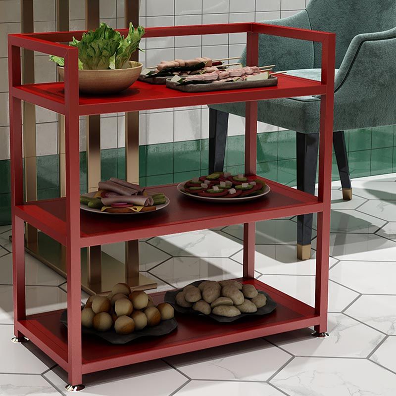 25.59"H Stationary Modern Prep Table Metal Prep Table for Home Use